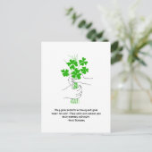 アイリッシュ賛美ズと4つの葉クローバーブーケ シーズンポストカード (スタンド正面)