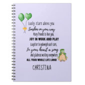 アイリッシュ賛美ズの名10代の付きゴド娘または子 ノートブック (正面)