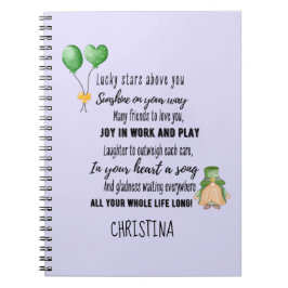 アイリッシュ賛美ズの名10代の付きゴド娘または子 ノートブック