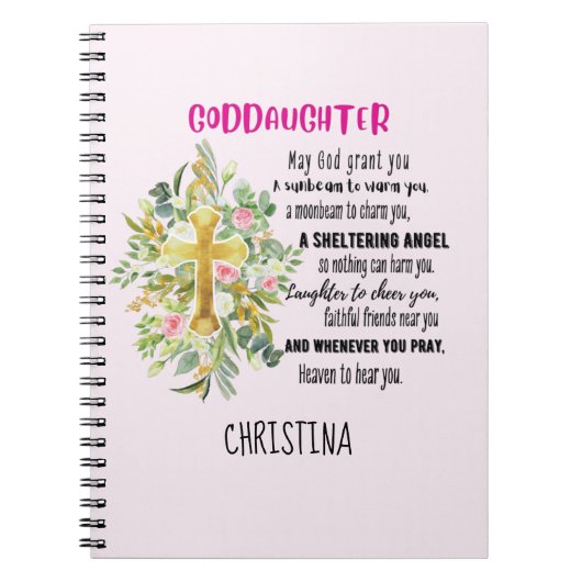 アイリッシュ賛美ズの名10代の付きゴド娘または子 ノートブック (正面)