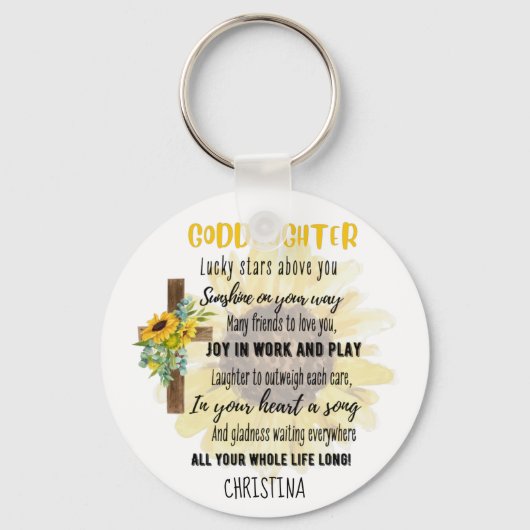 アイリッシュ賛美ズfor GODDAUGHTER - パーソナライズされた Gift キーホルダー (正面)