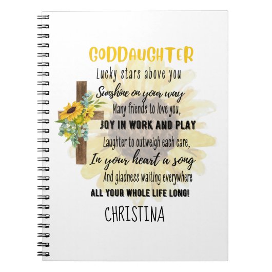 アイリッシュ賛美ズfor GODDAUGHTER - パーソナライズされた Gift ノートブック (正面)