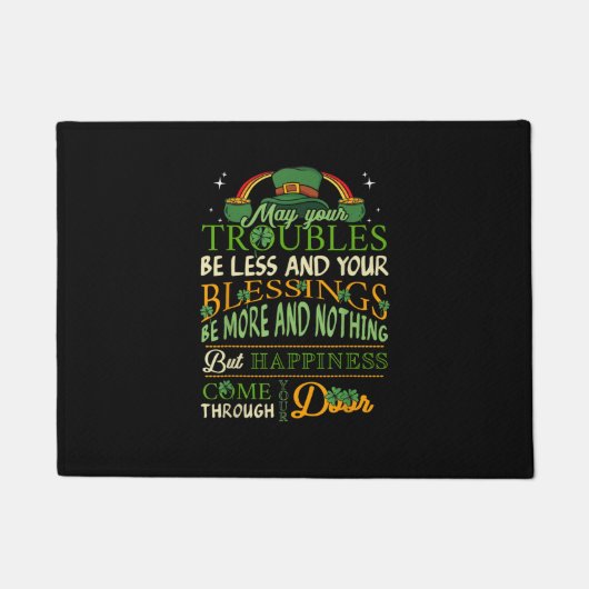 アイリッシュ賛美ズSt patricks dayレプレシャンレインボー ドアマット (正面)