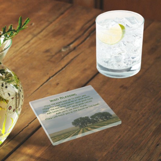 アイリッシュ賛美州の農地 ガラスコースター