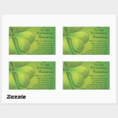 アイリッシュ賛美誕生日ズケルト 長方形シール (シート)