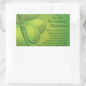 アイリッシュ賛美誕生日ズケルト 長方形シール (バッグ)