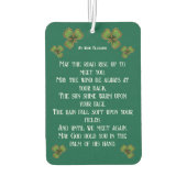 アイリッシュ賛美&シャームロックグリーンタイポグラフィ カーエアーフレッシュナー (裏面)