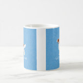 アイリッシュ赤と白セッターが近々デザイン コーヒーマグカップ (中央)