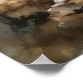 アイリッシュ赤と白セッタードッグアートプリントポスター ポスター (角)