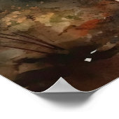 アイリッシュ赤と白セッタードッグアートプリントポスター ポスター (角)