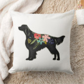 アイリッシュ赤と白セッターボヘミアンフローラ クッション (ブランケット)