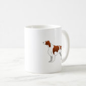 アイリッシュ赤と白セッター基本イラストレーション コーヒーマグカップ (正面右)