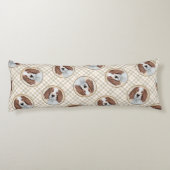 アイリッシュ赤と白セッター絵を描ズオリジナルアート ボディピロー (裏面)