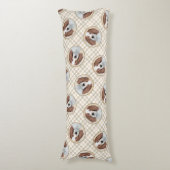 アイリッシュ赤と白セッター絵を描ズオリジナルアート ボディピロー (正面縦)