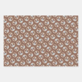 アイリッシュ赤と白セッター絵を描ズオリジナルアート ラッピングペーパーシート (正面3)