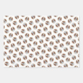 アイリッシュ赤と白セッター絵を描ズオリジナルアート ラッピングペーパーシート (正面2)