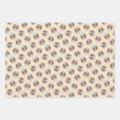 アイリッシュ赤と白セッター絵を描ズオリジナルアート ラッピングペーパーシート (正面)