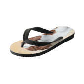 アイリッシュ赤と白セ絵画ッターのオリジナル- Art キッズビーチサンダル (アングル)