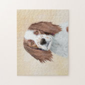 アイリッシュ赤と白セ絵画ッターのオリジナル- Art ジグソーパズル (縦)