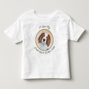 アイリッシュ赤と白セ絵画ッターのオリジナル- Art トドラーTシャツ