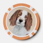 アイリッシュ赤と白セ絵画ッターのオリジナル- Art ポーカーチップ (裏面)