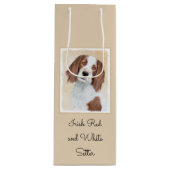 アイリッシュ赤と白セ絵画ッターのオリジナル- Art ワインギフトバッグ (正面)