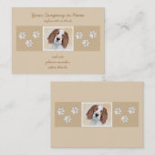 アイリッシュ赤と白セ絵画ッターのオリジナル- Art 名刺 (正面/裏面)