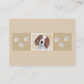 アイリッシュ赤と白セ絵画ッターのオリジナル- Art 名刺 (裏面)