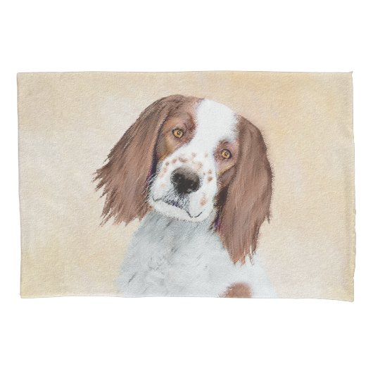 アイリッシュ赤と白セ絵画ッターのオリジナル- Art 枕カバー (正面)