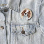 アイリッシュ赤と白セ絵画ッターのオリジナル- Art 缶バッジ (インサイチュ)