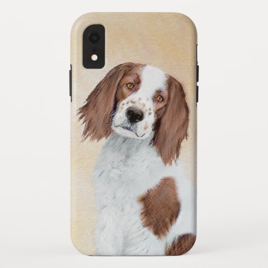 アイリッシュ赤と白セ絵画ッターのオリジナル- Art Case-Mate iPhoneケース (裏面)