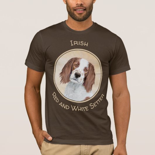 アイリッシュ赤と白セ絵画ッターのオリジナル- Art Tシャツ (正面)