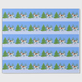 アイリッシュ赤と白セ飾ッターの木 ラッピングペーパー (フラット)