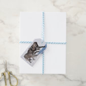 アイリッシュ走ウルフハウンズ雪 ギフトタグ (より糸つき)