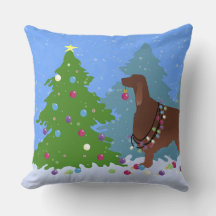 アイリッシュ飾セッターの森の木