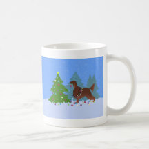 アイリッシュ飾セッターの森の木