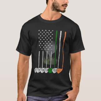 アイリッシュ アメリカン フラッグ ヴィンテージ ゴルフ フラッグ セントパトリックス Tシャツ