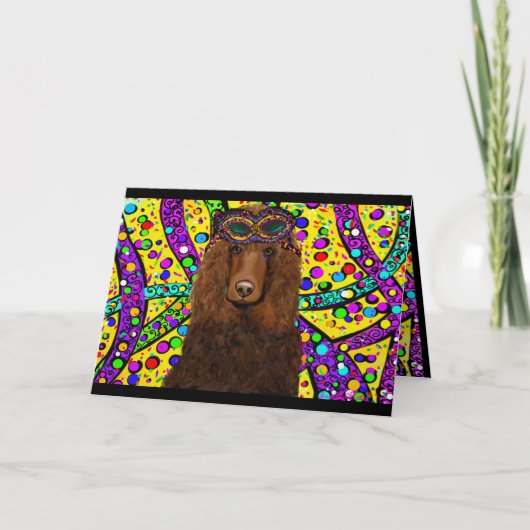 アイリッシュ・ウォーター・スパニエル カード (正面)