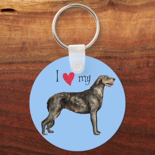 アイリッシュ・ウルフハウンドが大好き キーホルダー (正面)