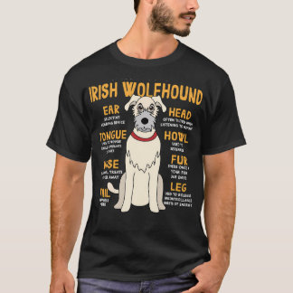 アイリッシュ・ウルフハウンドの体の構造 Tシャツ
