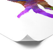 アイリッシュ・ウルフハウンドの水色 ポスター (角)