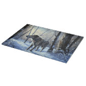 アイリッシュ・ウルフハウンドは雪のクリスマスを過ごした カッティングボード (角)