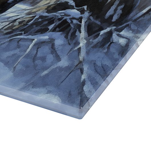 アイリッシュ・ウルフハウンドは雪のクリスマスを過ごした カッティングボード (角)