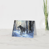 アイリッシュ・ウルフハウンドは雪のクリスマスを過ごした カード (正面)