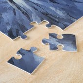 アイリッシュ・ウルフハウンドは雪のクリスマスを過ごした ジグソーパズル (側面)