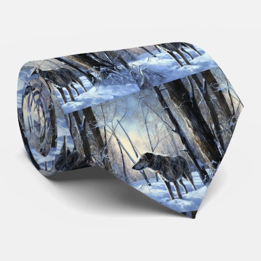 アイリッシュ・ウルフハウンドは雪のクリスマスを過ごした ネクタイ (ロール)