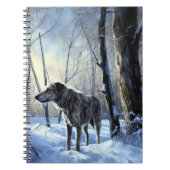アイリッシュ・ウルフハウンドは雪のクリスマスを過ごした ノートブック (正面)