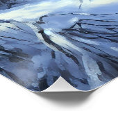 アイリッシュ・ウルフハウンドは雪のクリスマスを過ごした ポスター (コーナー)