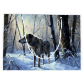 アイリッシュ・ウルフハウンドは雪のクリスマスを過ごした ラージペーパーバッグ (裏面)