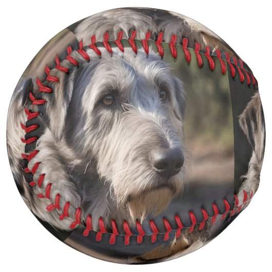 アイリッシュ・ウルフハウンド私は面白くない。 ソフトボール (正面左)